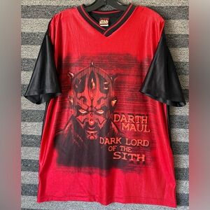 Vintage 1998 Star Wars Episode 1 Darth Maul Graphic Short Sleeve Jersey Large